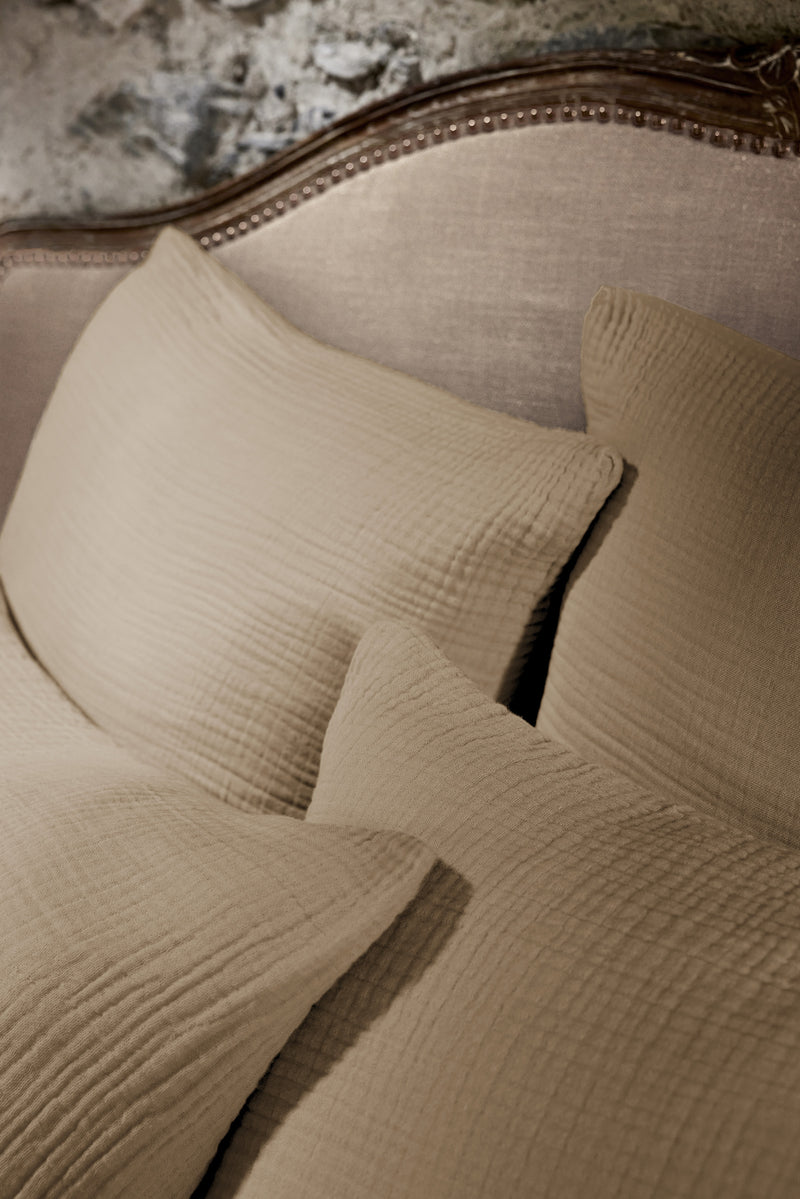 Pillowcase - Plain Cotton Gauze Quadruple - Ina - String