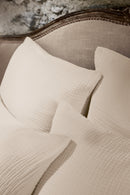 Taie D'Oreiller - Quadruple Gaze De Coton Unie - Ina - Pampa