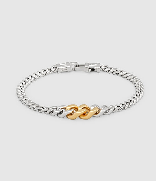 Tom Wood - Bracelet Dean Duo Argent Doré - Unisexe