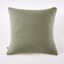 Taie D'Oreiller - Quadruple Gaze De Coton Unie - Ina - Romarin