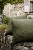 Taie D'Oreiller - Quadruple Gaze De Coton Unie - Ina - Romarin