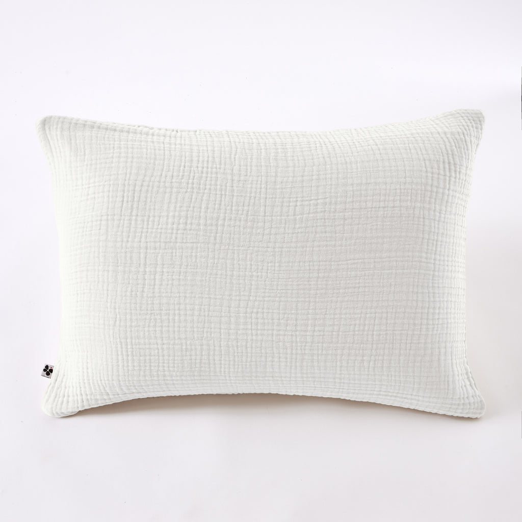 Ina - Taie D'Oreiller - Quadruple Gaze De Coton Unie - Chantilly