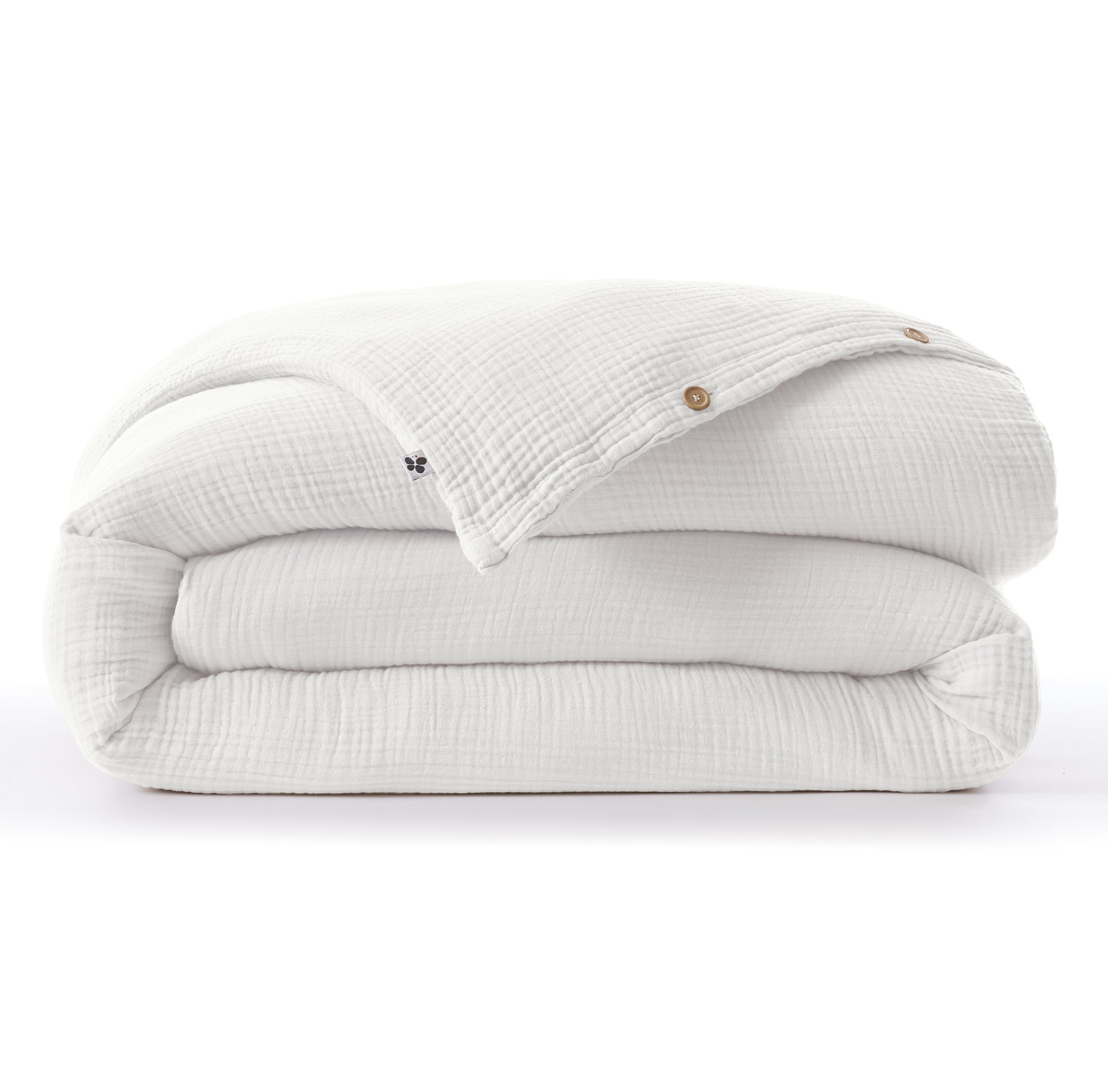 Ina - Housse De Couette - Quadruple Gaze De Coton Unie - Chantilly