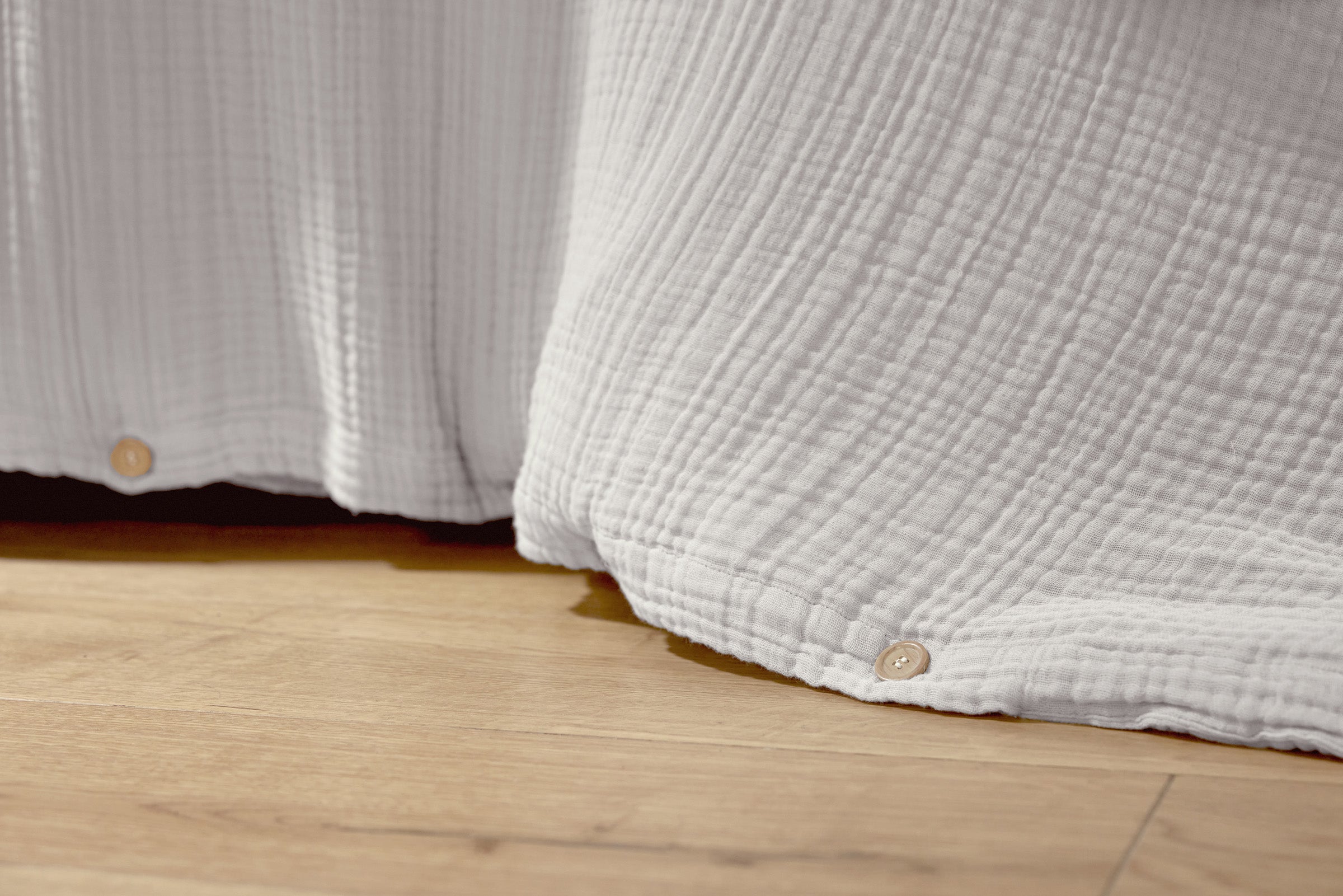 Ina - Housse De Couette - Quadruple Gaze De Coton Unie - Chantilly