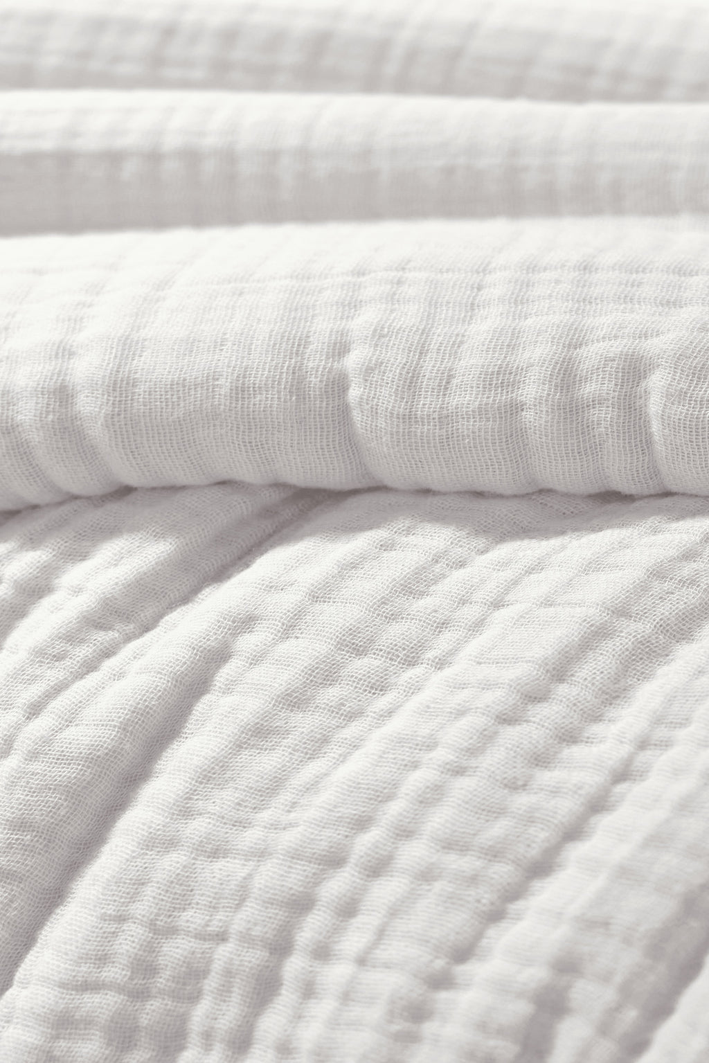 Ina - Housse De Couette - Quadruple Gaze De Coton Unie - Chantilly