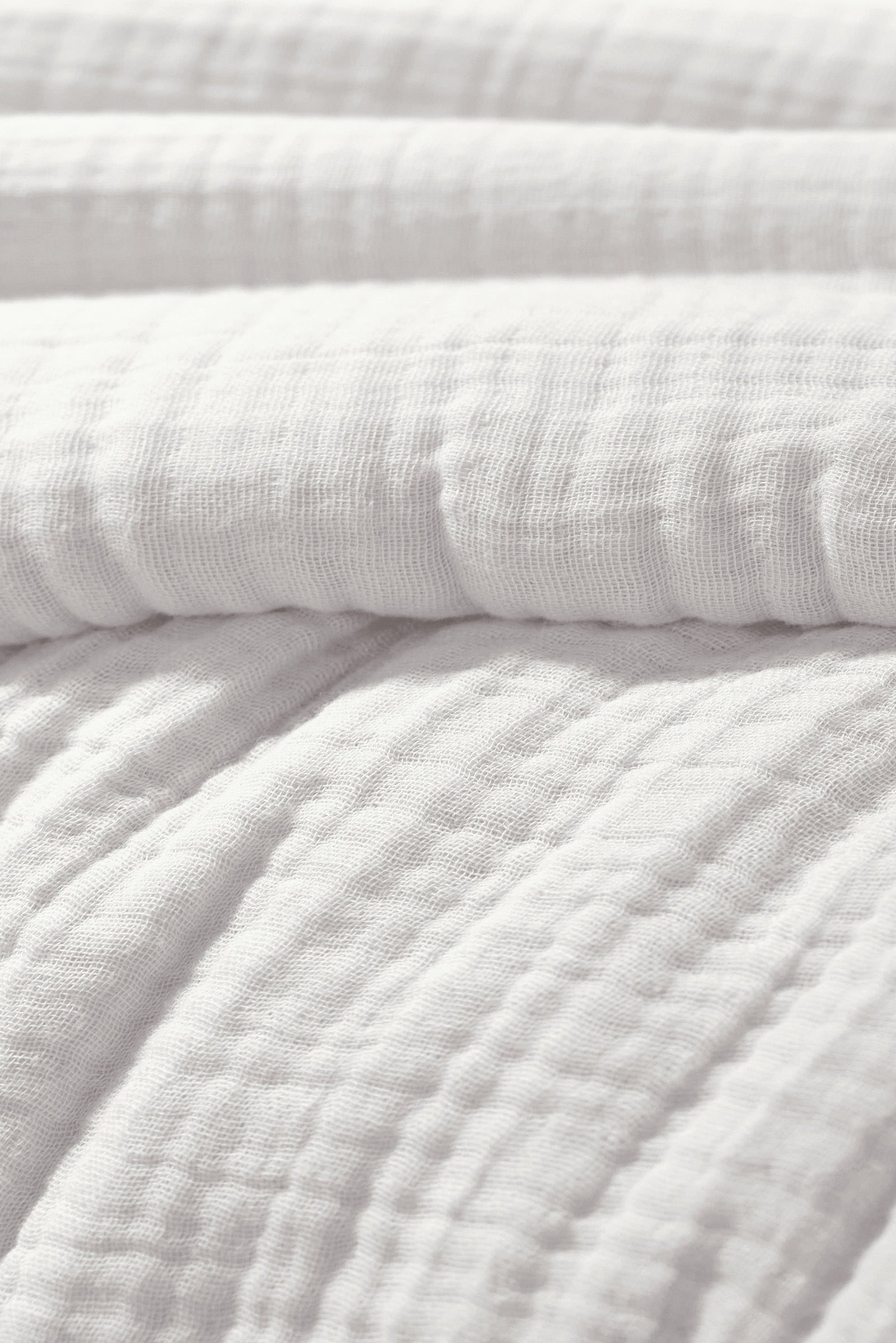 Ina - Housse De Couette - Quadruple Gaze De Coton Unie - Chantilly
