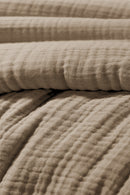 Housse De Couette - Quadruple Gaze De Coton Unie - Ina - Ficelle