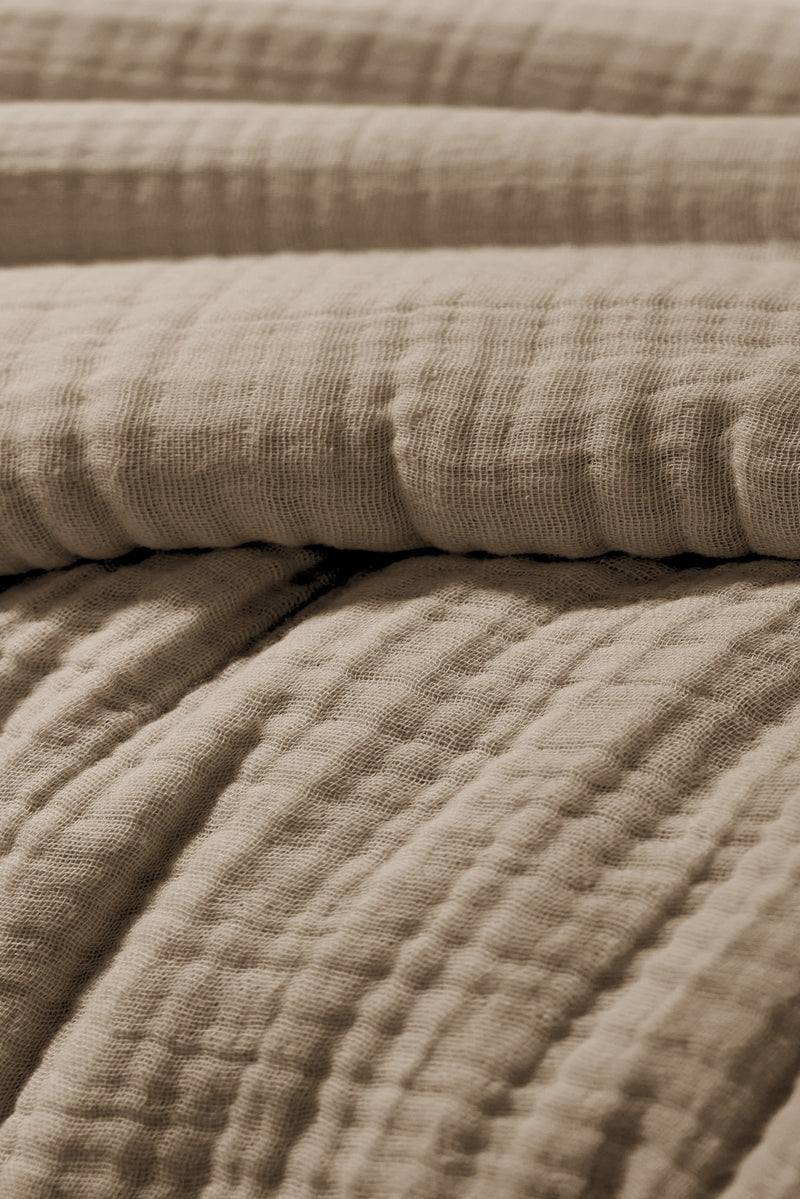 Housse De Couette - Quadruple Gaze De Coton Unie - Ina - Ficelle