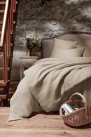 Housse De Couette - Quadruple Gaze De Coton Unie - Ina - Ficelle