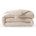 Ina - Housse De Couette - Quadruple Gaze De Coton Unie - Pampa