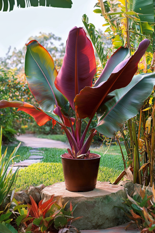 Bananier Rouge "Musa Maurelli" - Plantes D'Intérieur