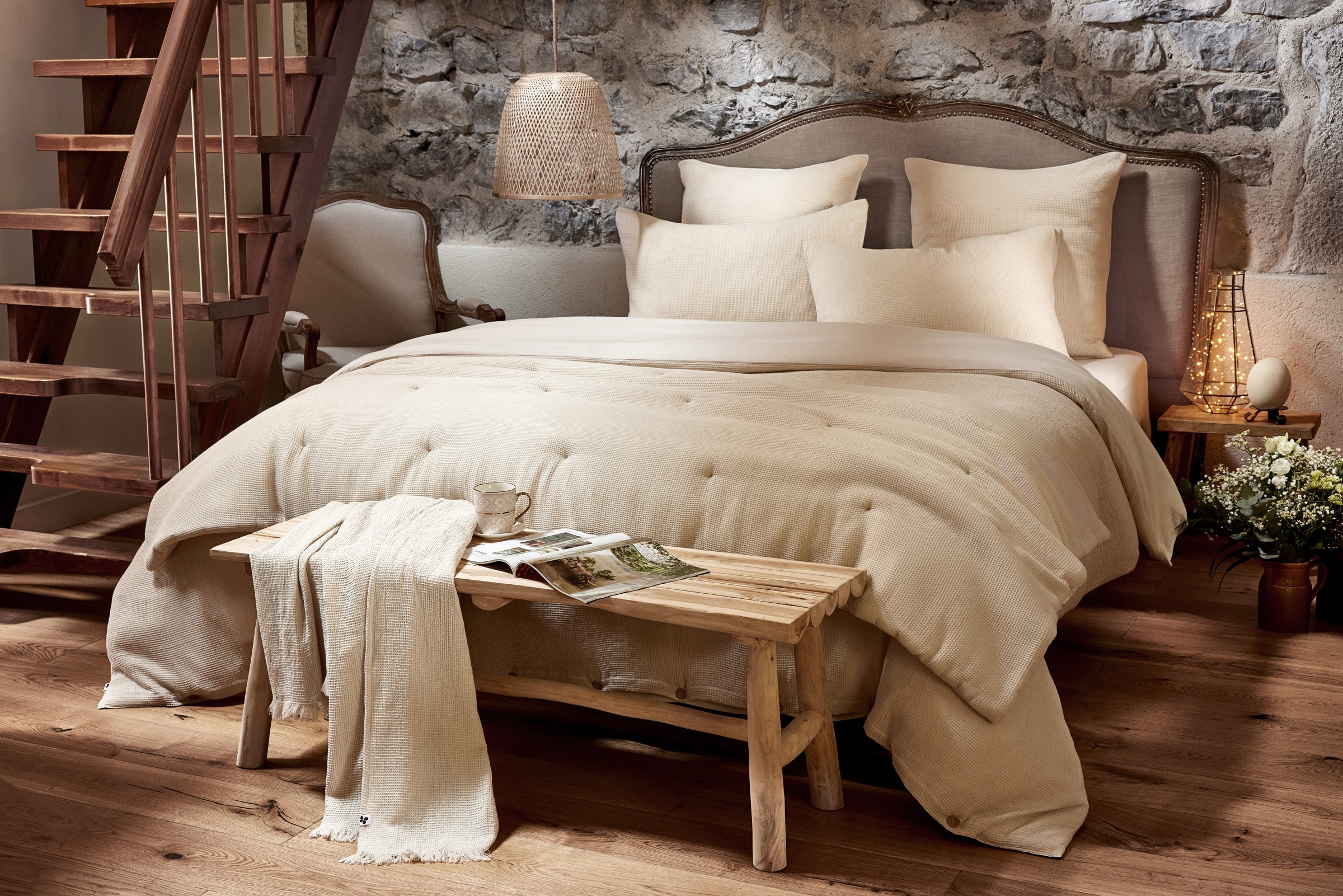Bed End - Plain Honeycomb - Alma - Pampa