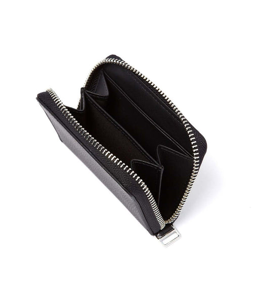 Porte-Monnaie Zippé - 2 Compartiments - 100% Cuir - Homme - Noir