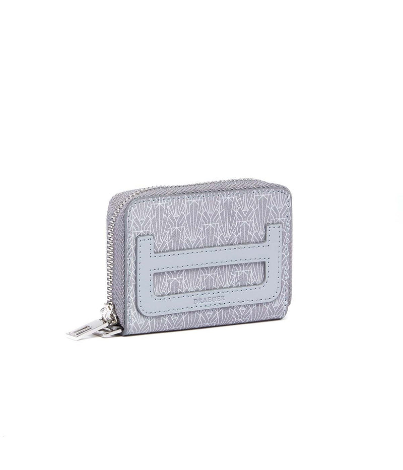 Porte-Monnaie Zippé - 2 Compartiments - 100% Cuir - Homme -Gris