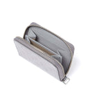 Porte-Monnaie Zippé - 2 Compartiments - 100% Cuir - Homme -Gris