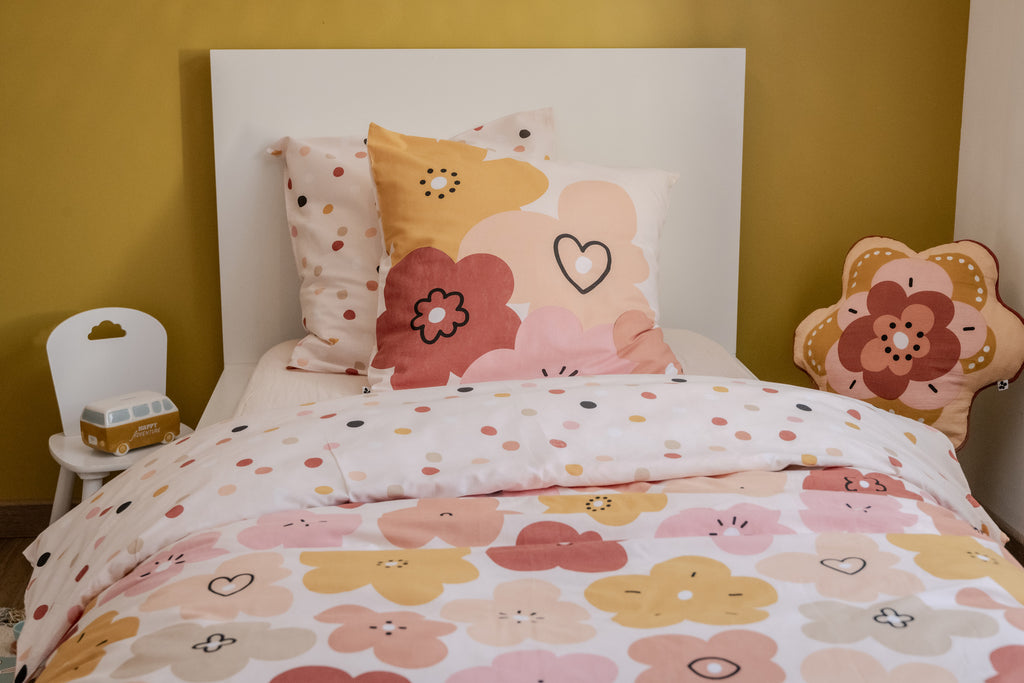 Barbotine - Juego de Cama (Funda Nórdica + 2 Fundas de Almohada) - Algodón Estampado