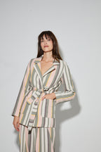 Blazer Eden, Rayures D'Été Fabriqué En Italie