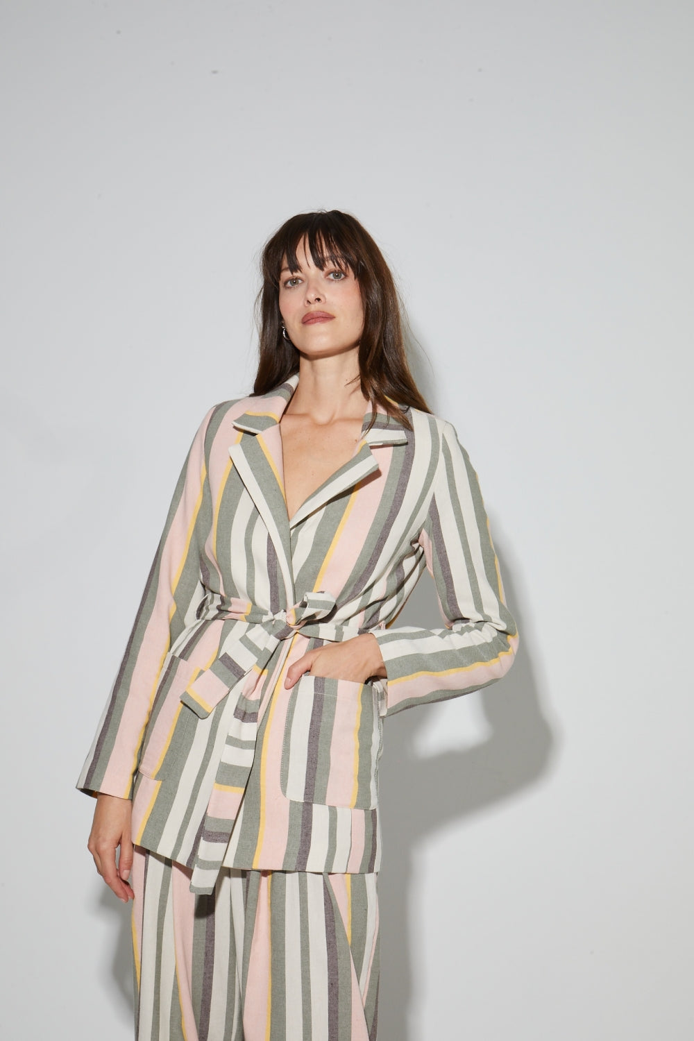 Blazer Eden, Rayures D'Été Fabriqué En Italie