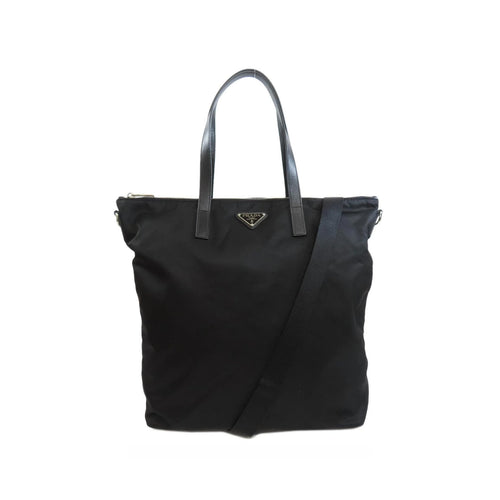Prada Bolso Tote Pattina De Nylon - Mujeres - Negro