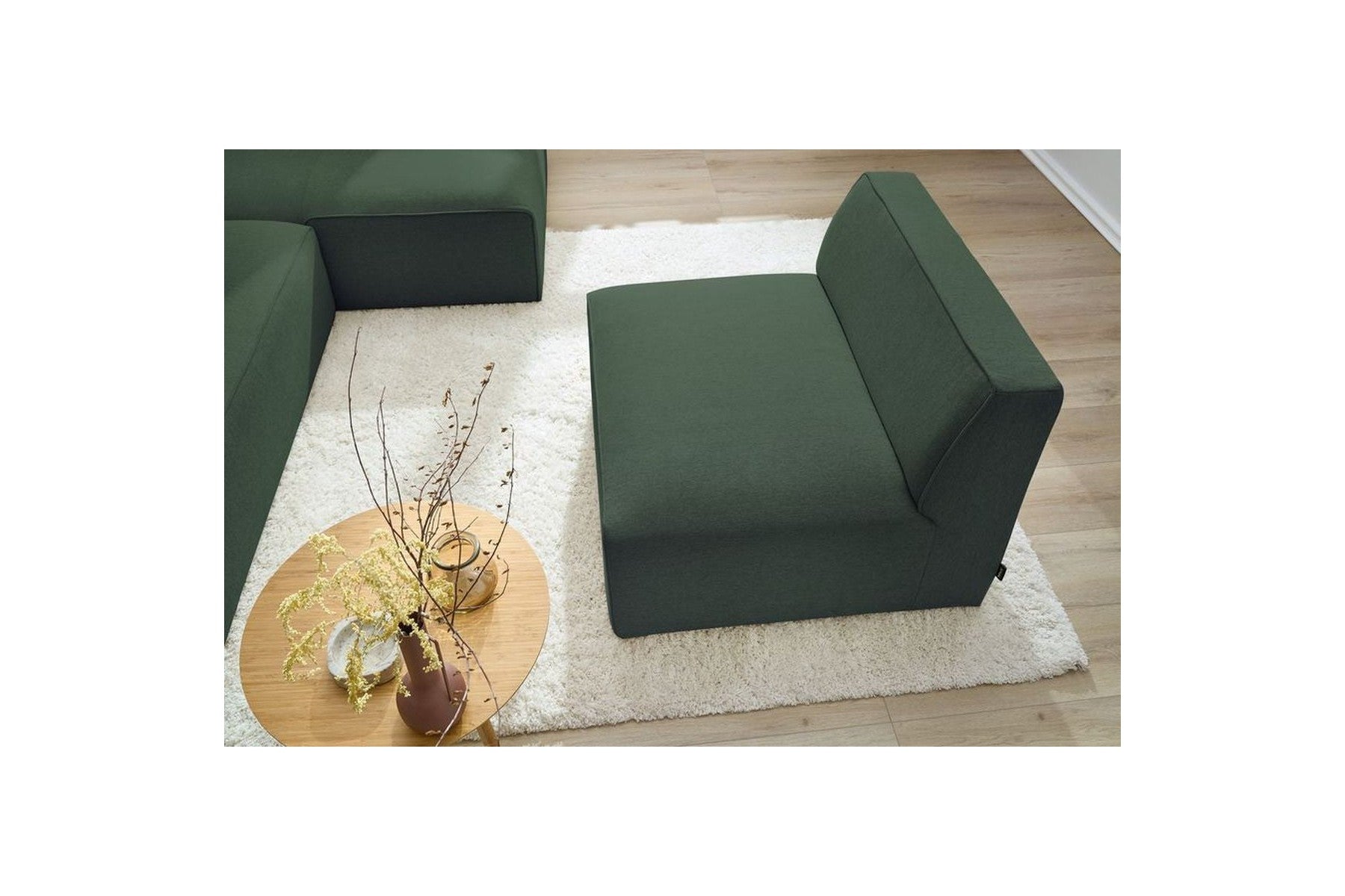 Megeve - Chauffeuse 1 Place Pour Canapé Modulable - Tissu Lisse