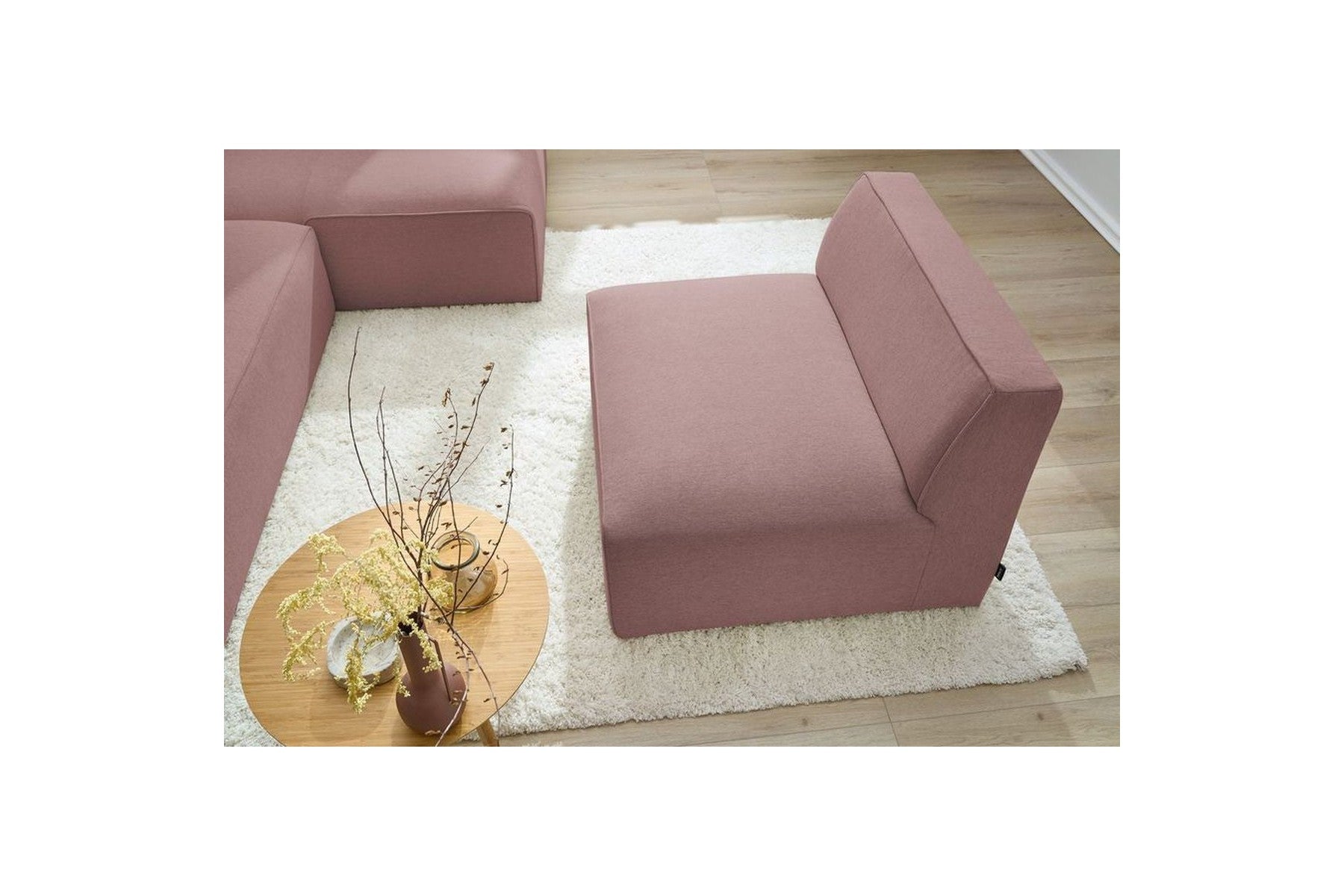 Megeve - Chauffeuse 1 Place Pour Canapé Modulable - Tissu Lisse