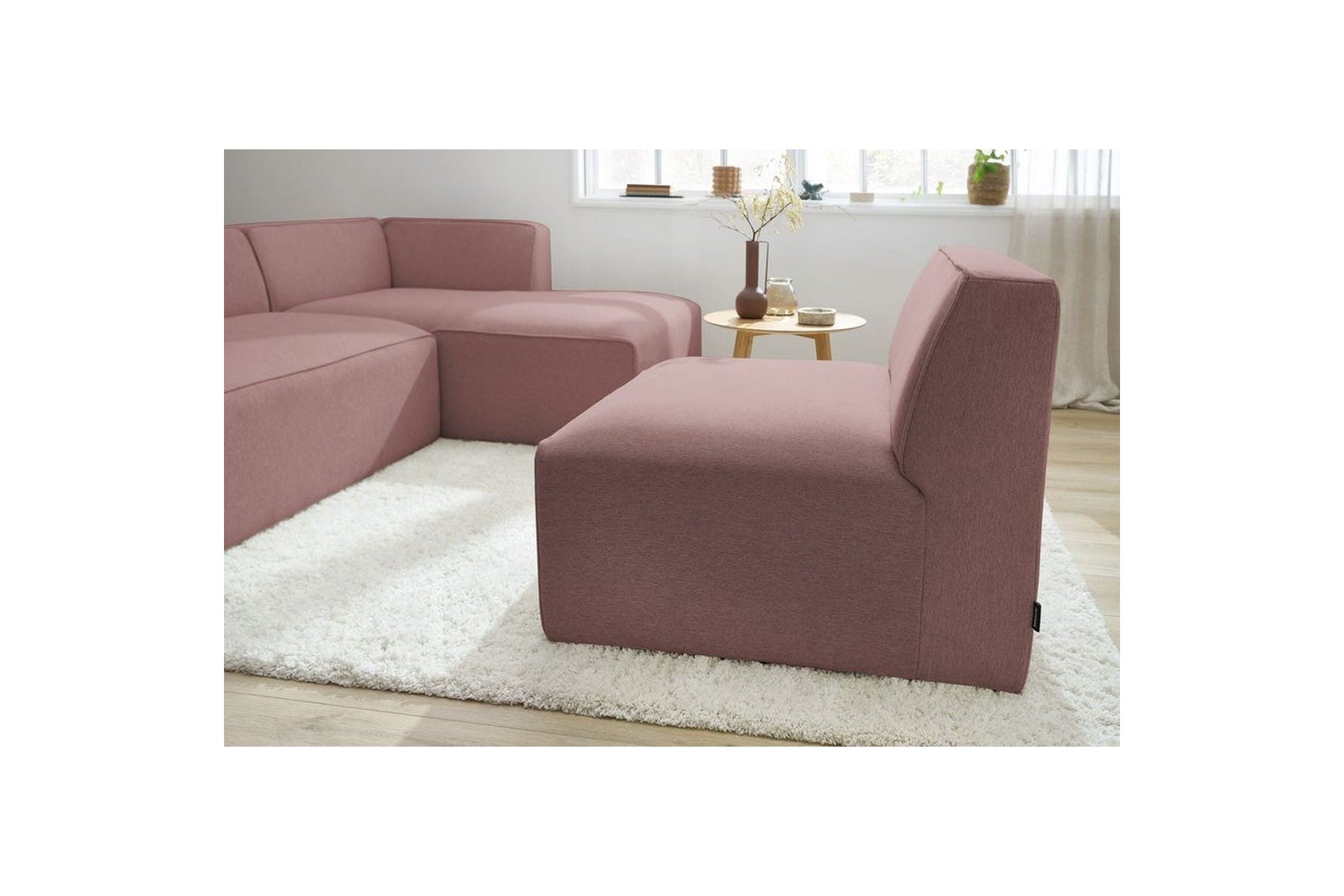 Megeve - Chauffeuse 1 Place Pour Canapé Modulable - Tissu Lisse