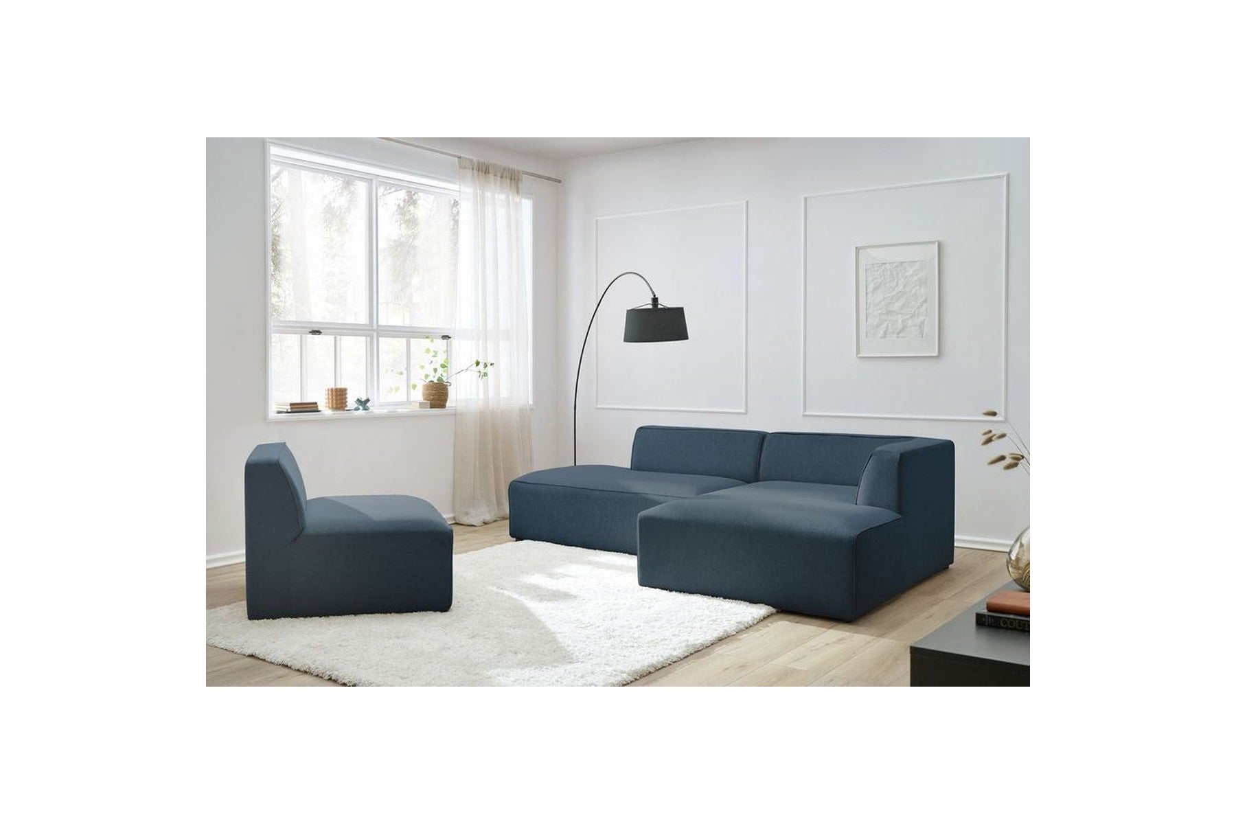 Megeve - Chauffeuse 1 Place Pour Canapé Modulable - Tissu Lisse