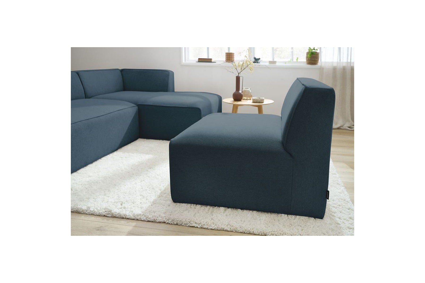 Megeve - Chauffeuse 1 Place Pour Canapé Modulable - Tissu Lisse