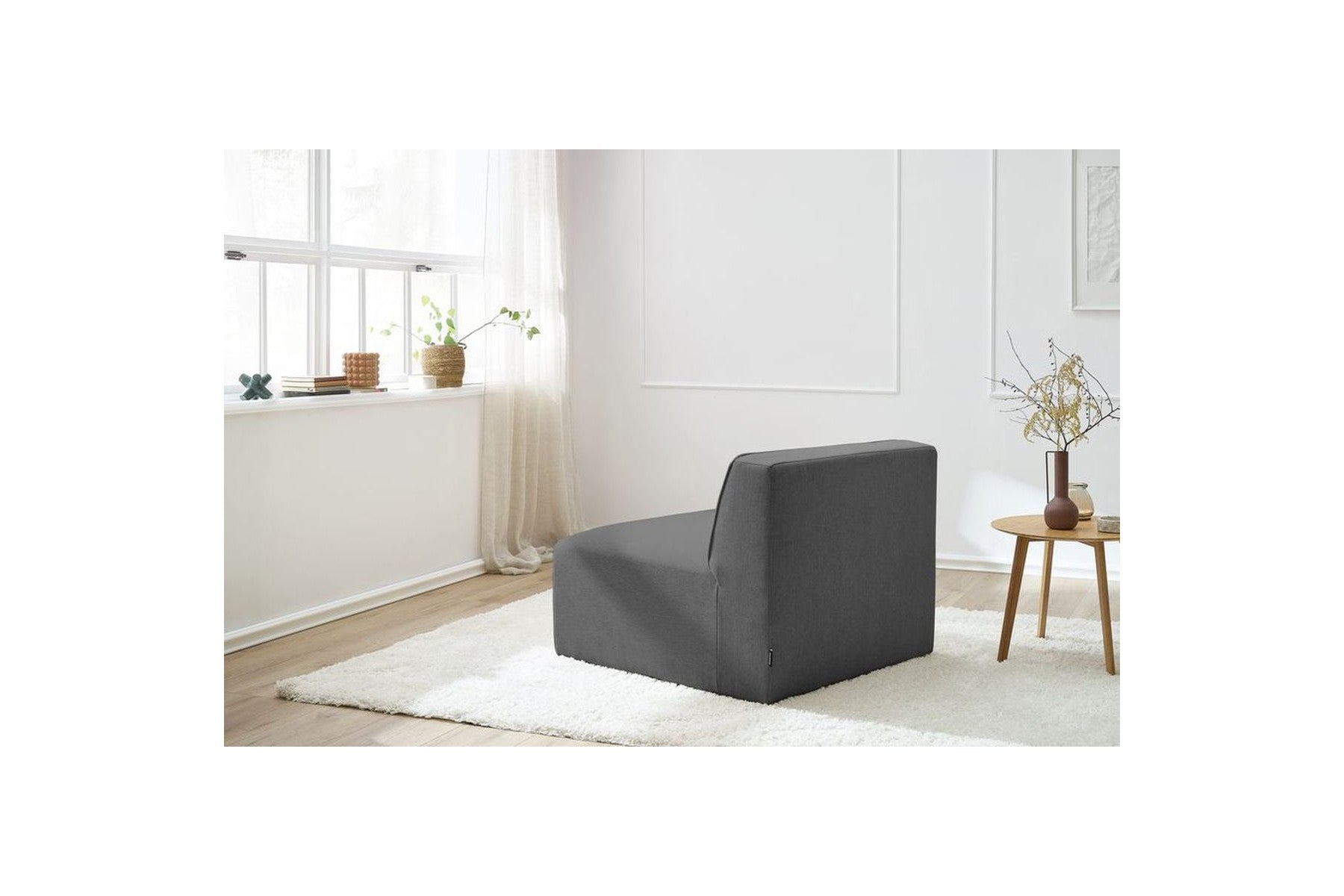 Megeve - Chauffeuse 1 Place Pour Canapé Modulable - Tissu Lisse