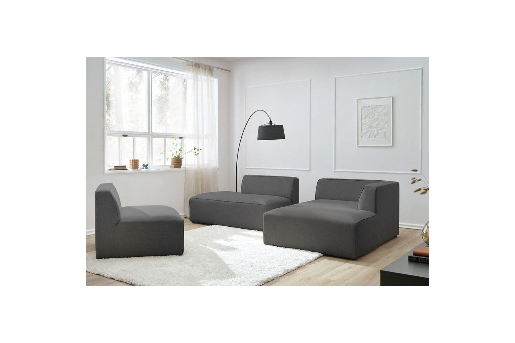 Megeve - Chauffeuse 1 Place Pour Canapé Modulable - Tissu Lisse