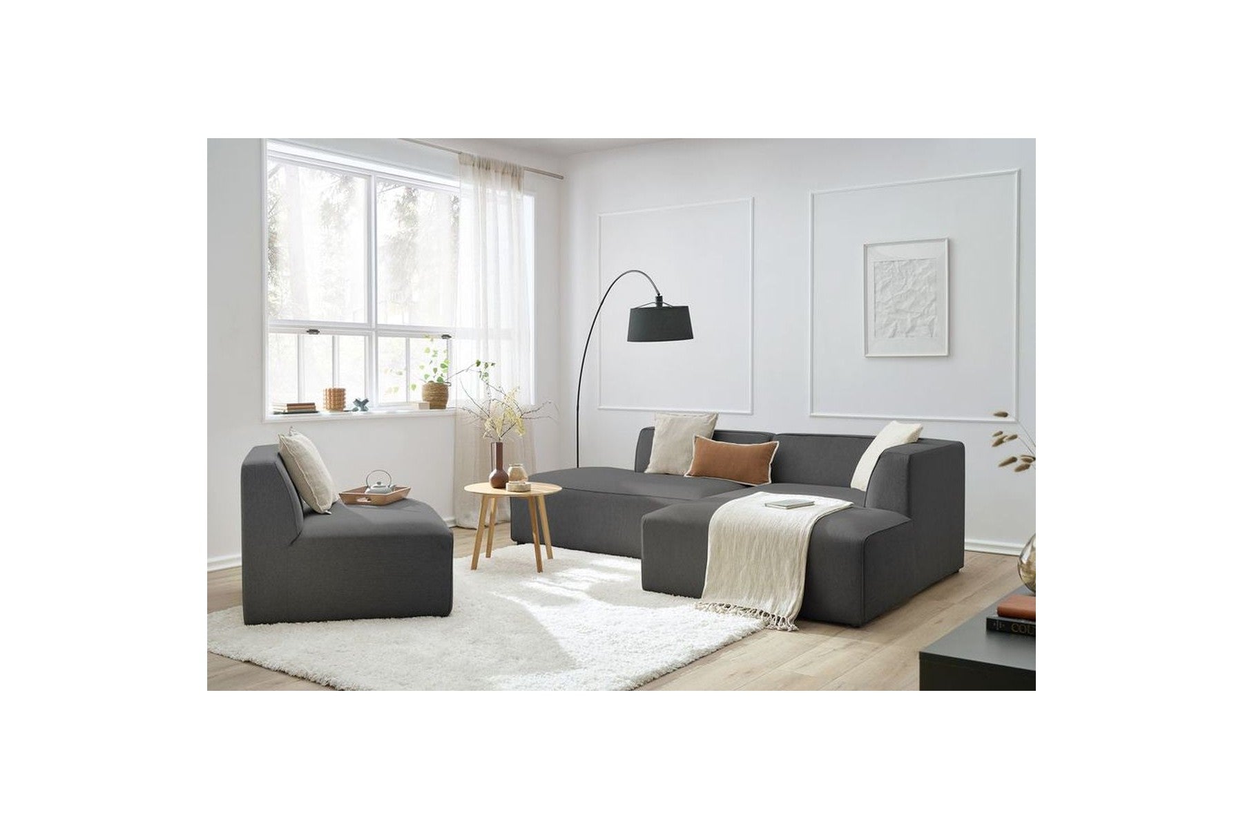 Megeve - Chauffeuse 1 Place Pour Canapé Modulable - Tissu Lisse