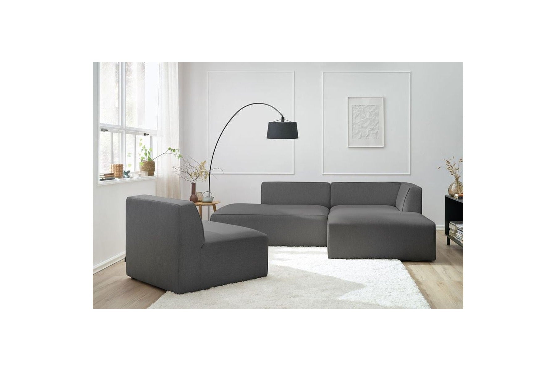Megeve - Chauffeuse 1 Place Pour Canapé Modulable - Tissu Lisse