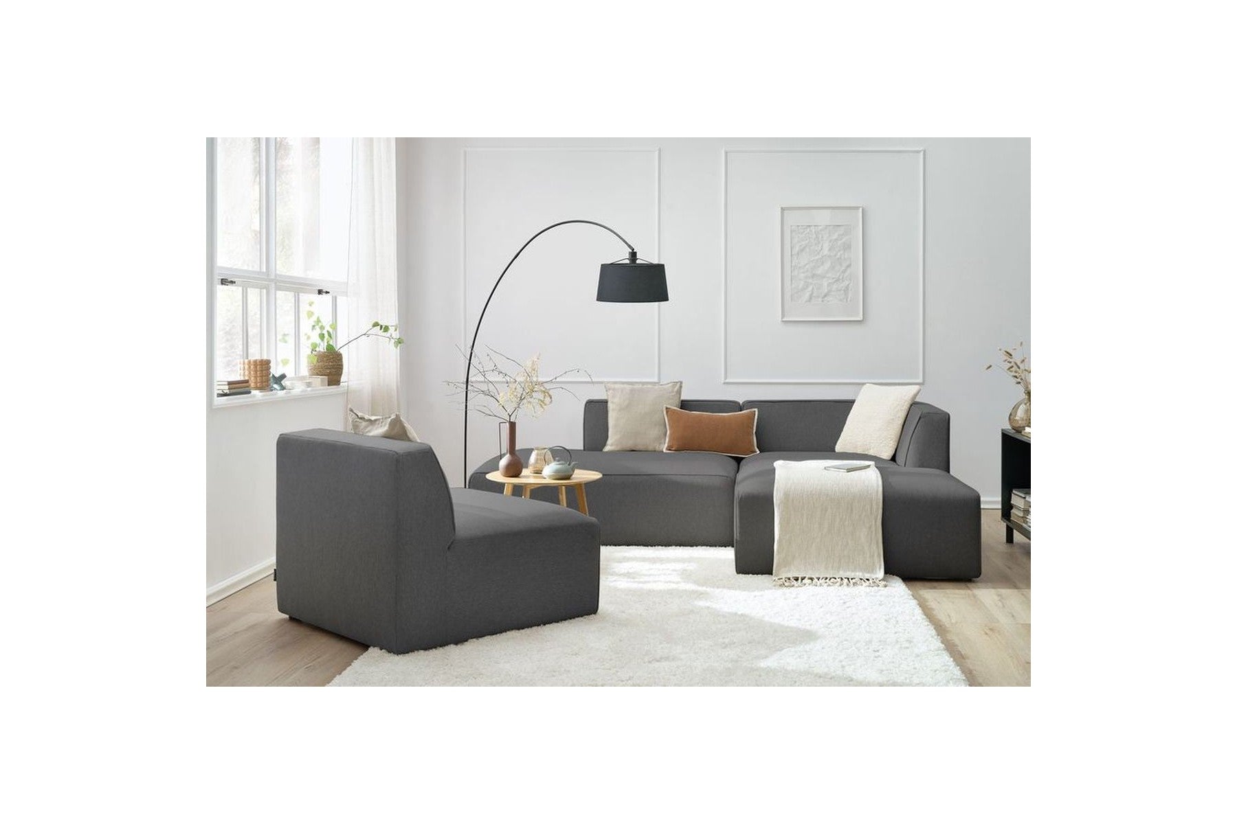 Megeve - Chauffeuse 1 Place Pour Canapé Modulable - Tissu Lisse