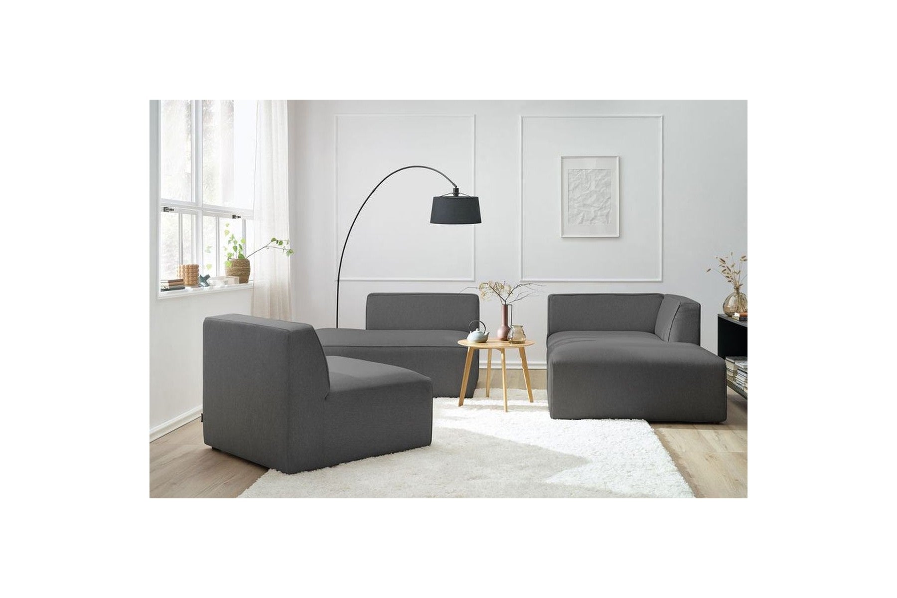Megeve - Chauffeuse 1 Place Pour Canapé Modulable - Tissu Lisse