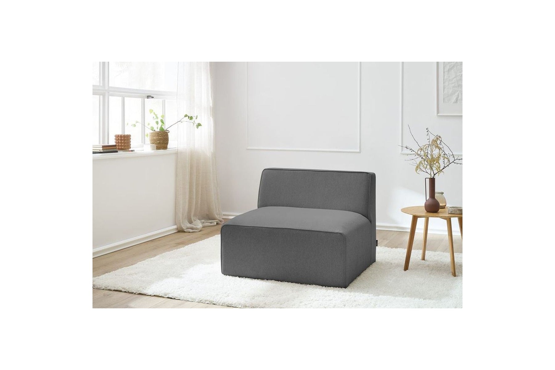 Megeve - Chauffeuse 1 Place Pour Canapé Modulable - Tissu Lisse