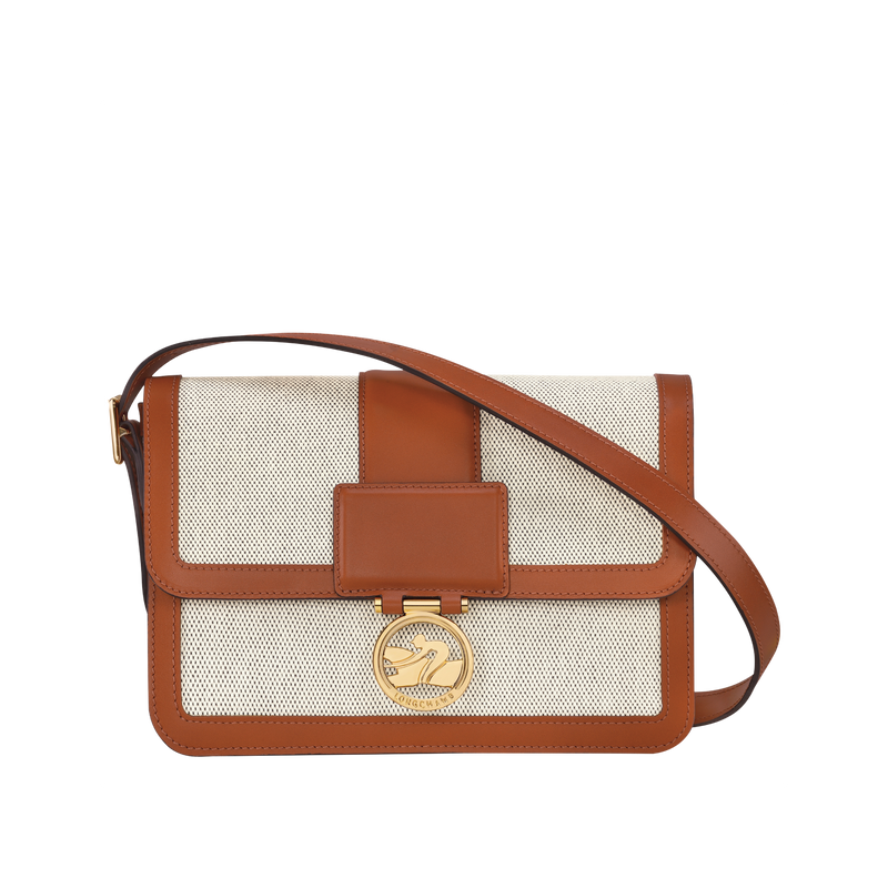 M Shoulder Bag - Box-Trot Canvas - Cognac