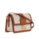 M Shoulder Bag - Box-Trot Canvas - Cognac