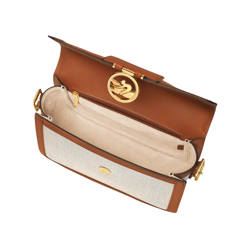 M Shoulder Bag - Box-Trot Canvas - Cognac
