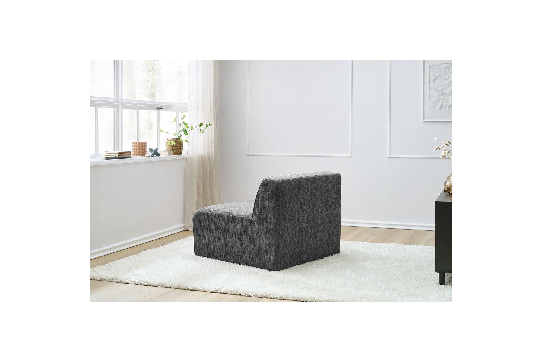 One-Seater Armchair for Modular Sofa - Megeve - Textured Fabric