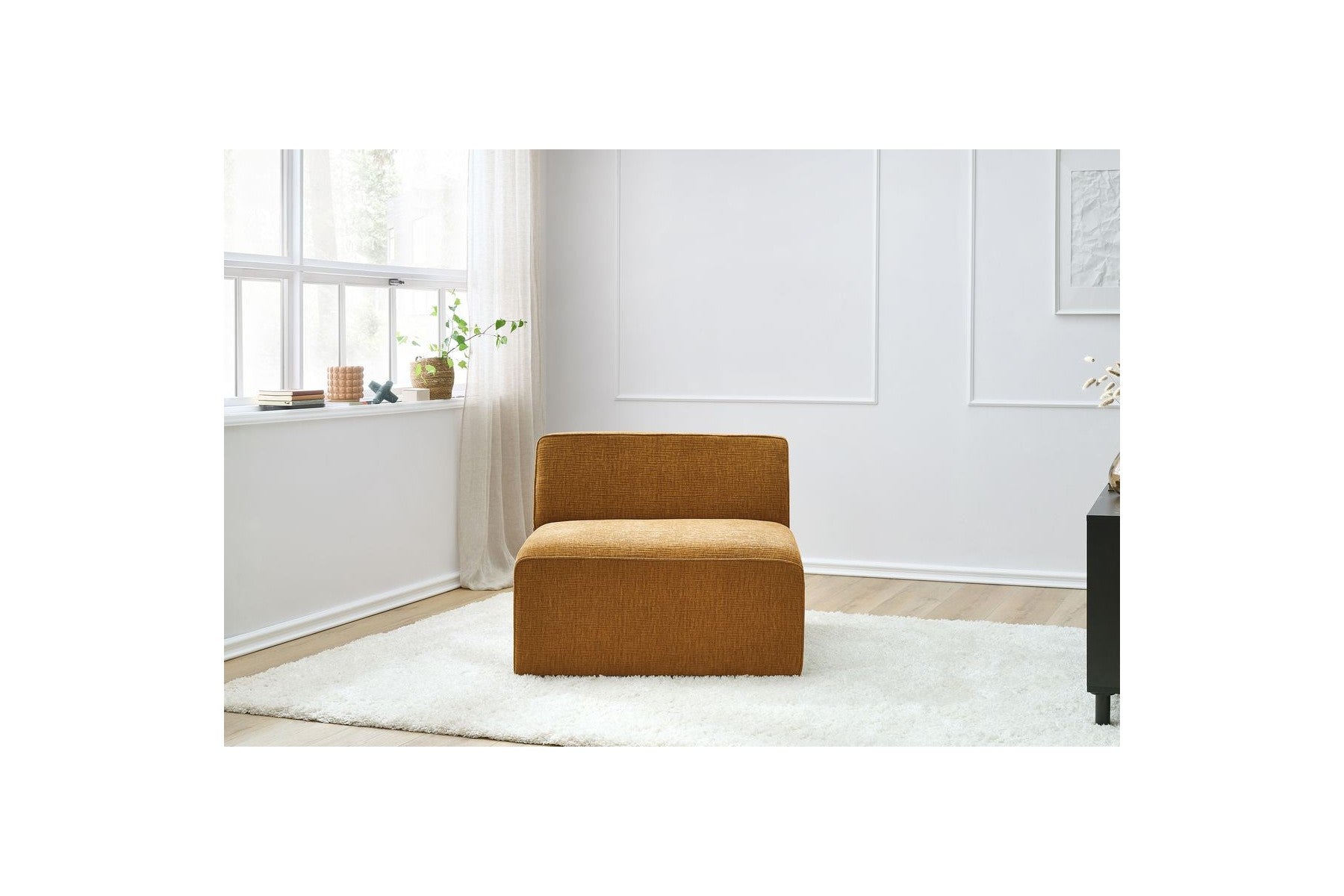 One-Seater Armchair for Modular Sofa - Megeve - Textured Fabric