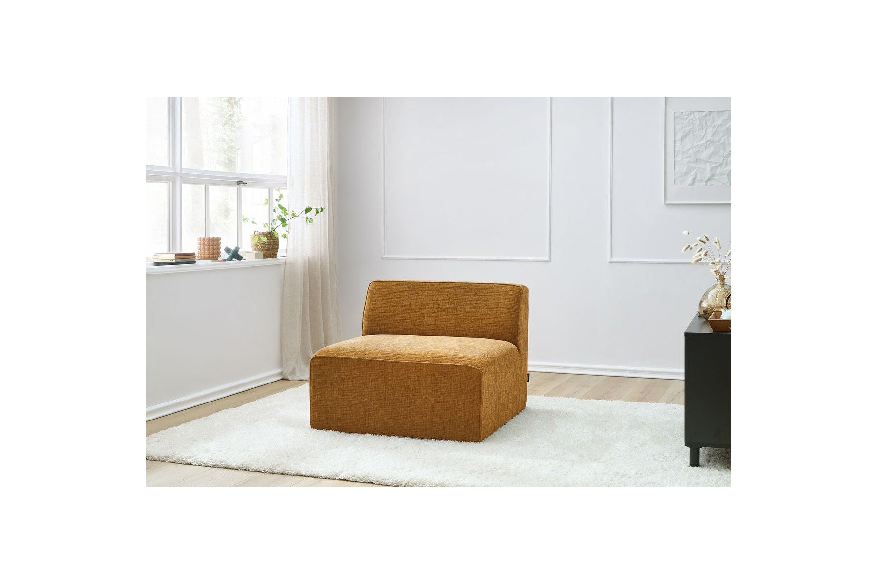 One-Seater Armchair for Modular Sofa - Megeve - Textured Fabric