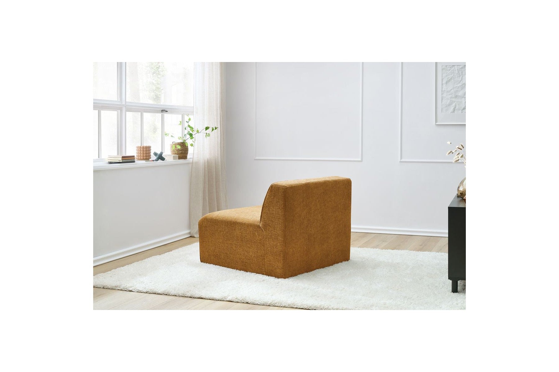 One-Seater Armchair for Modular Sofa - Megeve - Textured Fabric