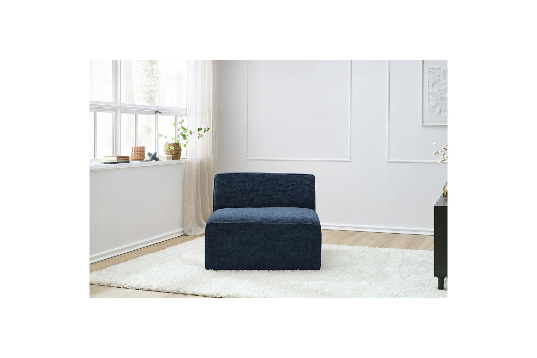 One-Seater Armchair for Modular Sofa - Megeve - Textured Fabric