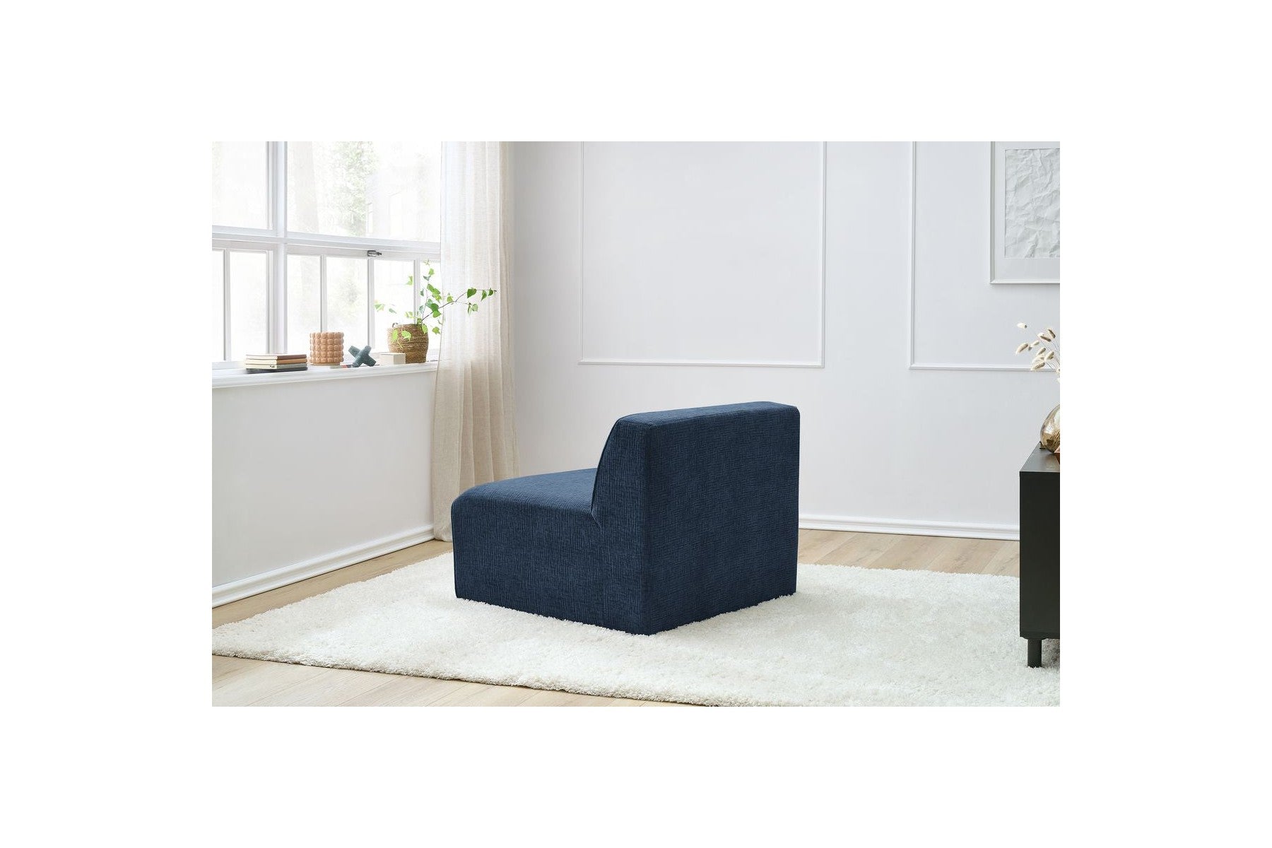 One-Seater Armchair for Modular Sofa - Megeve - Textured Fabric