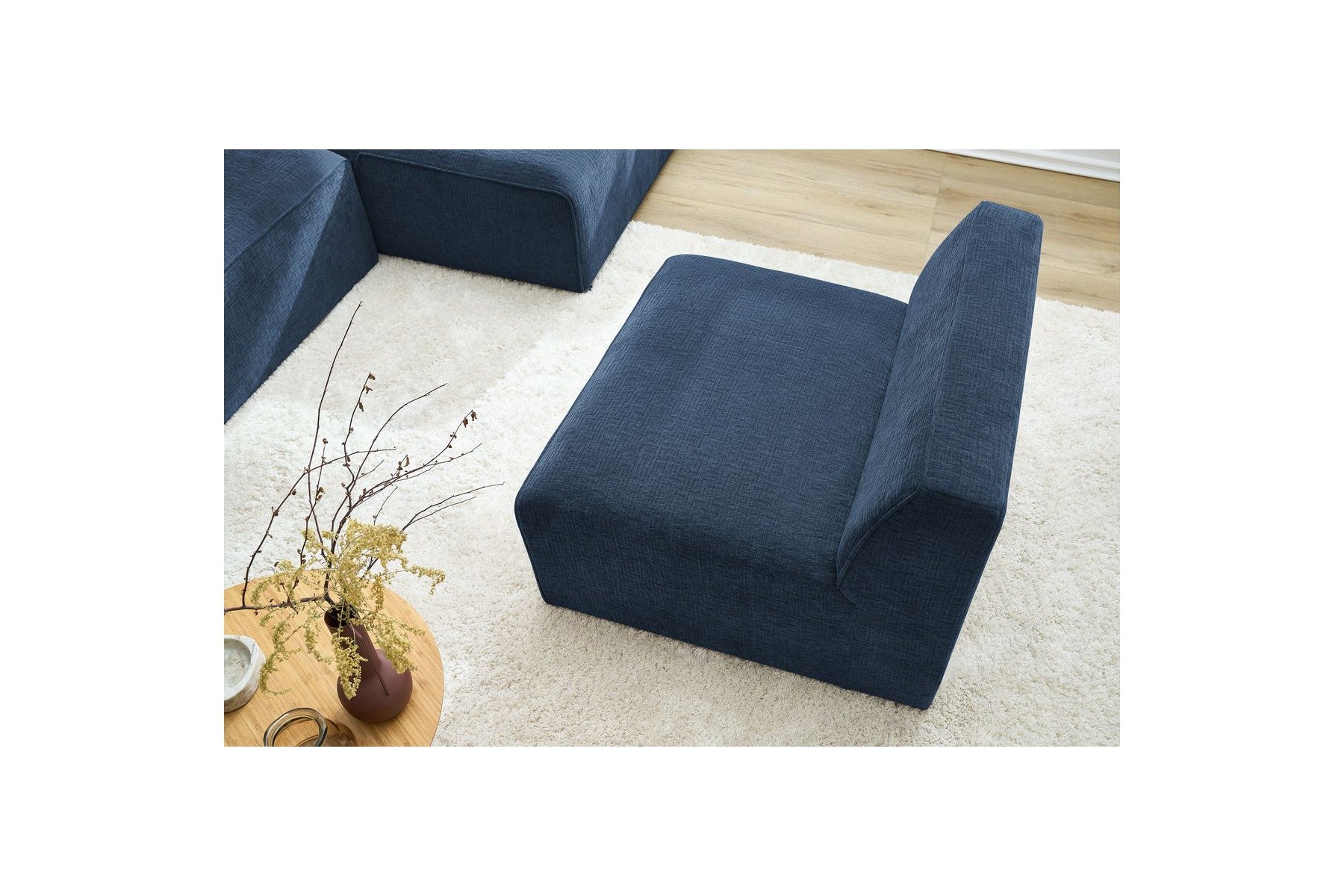 One-Seater Armchair for Modular Sofa - Megeve - Textured Fabric