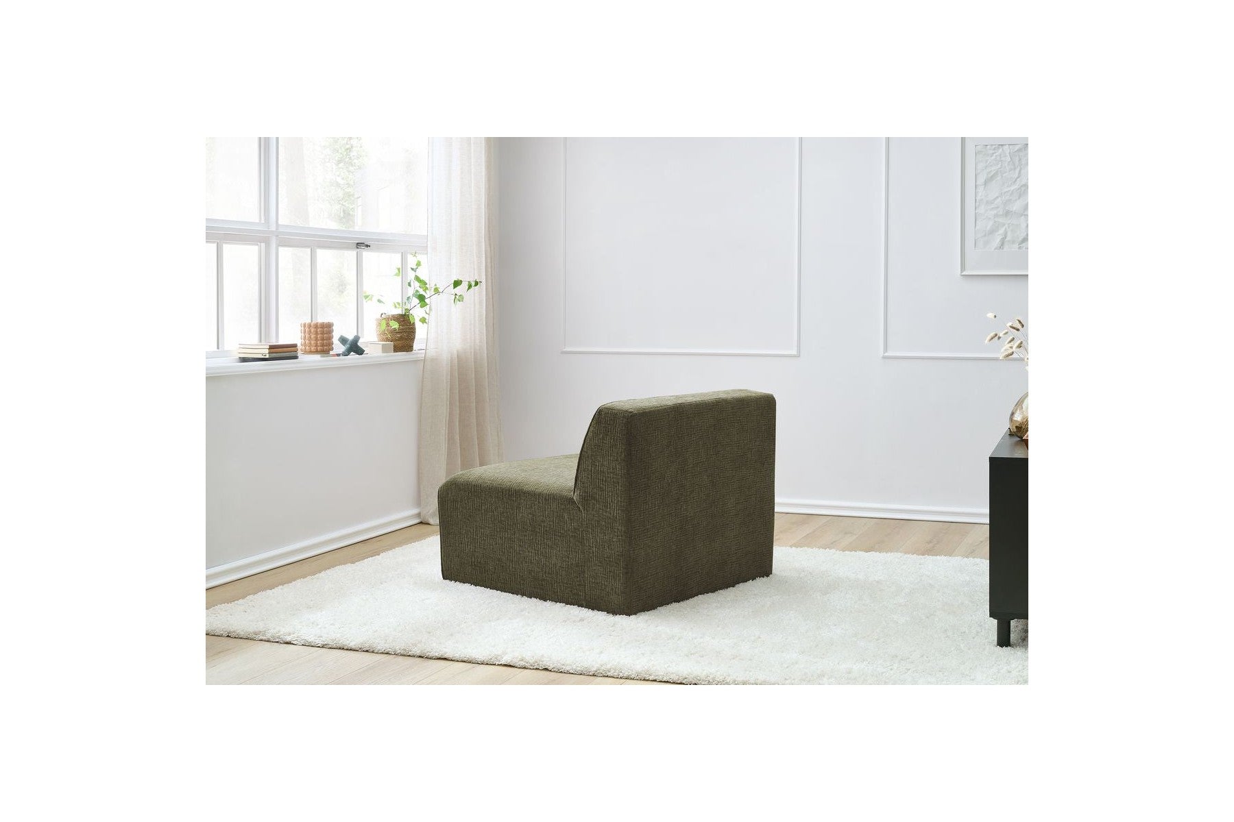 One-Seater Armchair for Modular Sofa - Megeve - Textured Fabric