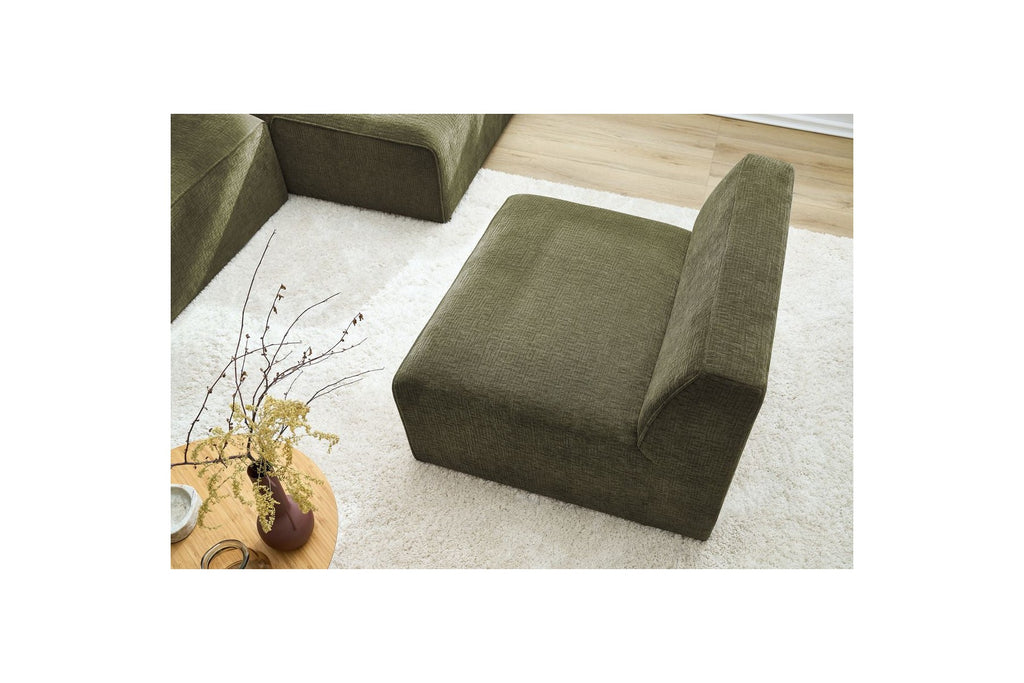 One-Seater Armchair for Modular Sofa - Megeve - Textured Fabric