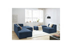 Canapé D'Angle Fixe Modulable - Megeve - Tissu Texturé - Avec 1 Chauffeuse Et 1 Pouf - Angle Droit