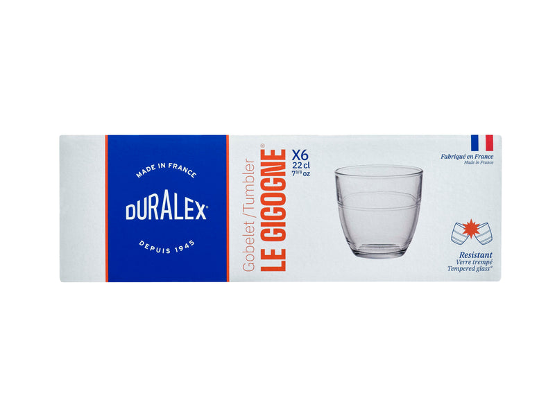 Duralex - Pack of 6 Nesting Cups - Transparent - 22Cl