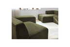 Canapé D'Angle Fixe Modulable - Megeve - Tissu Texturé - Avec 1 Chauffeuse Et 1 Pouf - Angle Gauche